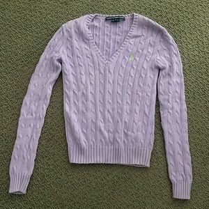 Ralph Lauren polo cable purple sweater